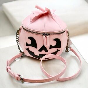 Pink Pumpkin Jack o’ Lantern Crossbody Shoulder Bag 🎃💗